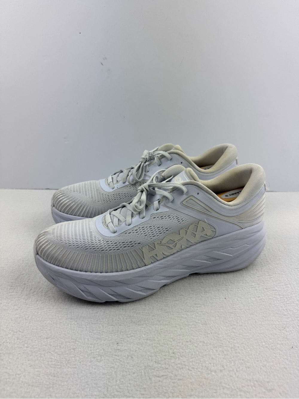 Hoka One One Bondi 7 White/White Running Shoes Men Size 12 1110518-WWH